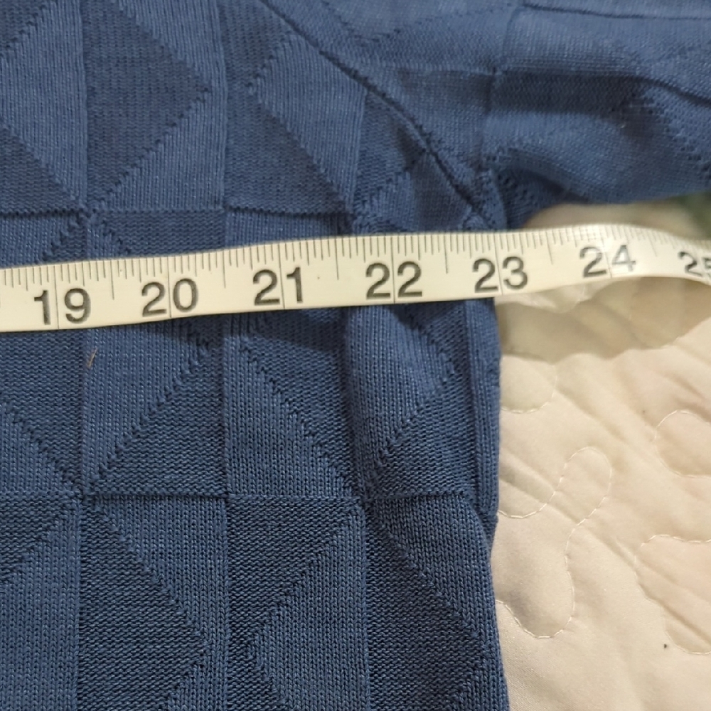 💙 Textured Knit Short Sleeve Pullover – Blue | Size XL | Fred Dunner 💙 - Picture 9 of 16